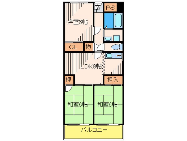 ハイツ阪本の物件間取画像